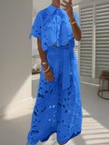 Cardigan Top And Wide-leg Pants Two-piece Set