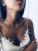 Multi-layer necklace necklace multi-layer pendant bead chain