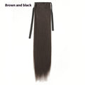 Lace-up Fashion Soft Wig Ponytail Realistic Matte Silk Long Straight Hair