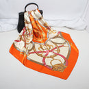 Imitation Silk Scarf Women Classic Belt Printing