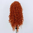 European And American Wig Female Hand Woven Front Lace Chemical Fiber Long Curly Hair Wig Cover
