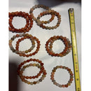 Healing Crystals Beaded Bracelets For Womens Natural Gemstone 8mm Beads Stretch Bracelets With Double Happiness Pendant
