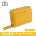 RFID Genuine Leather Card Wallet Men Women Purse With Coin Pocket Zipper Credit Card Holder Small Wallets Bags