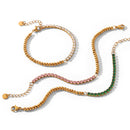 18k Gold-colored Stainless Steel Zircon Bracelet That Wont Fade