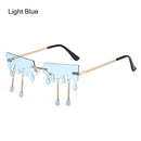 Fashion Butterfly Rimless Sunglasses For Women