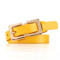 Retro Ladies Cowhide Leather Pin Buckle Belt Thin Simple Wild Belt Women Decoration Green Wholesale