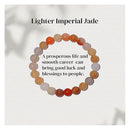 Healing Crystals Beaded Bracelets For Womens Natural Gemstone 8mm Beads Stretch Bracelets With Double Happiness Pendant