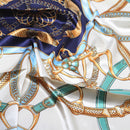 Imitation Silk Scarf Women Classic Belt Printing