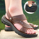 Men Sandals Summer Beach Shoes Adjustable Back Strap Design Slippers Slides