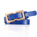 Retro Ladies Cowhide Leather Pin Buckle Belt Thin Simple Wild Belt Women Decoration Green Wholesale