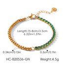 18k Gold-colored Stainless Steel Zircon Bracelet That Wont Fade