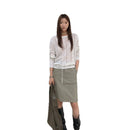 Spring Lace-Up Hollow-Out Knitted Sweater