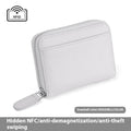 RFID Genuine Leather Card Wallet Men Women Purse With Coin Pocket Zipper Credit Card Holder Small Wallets Bags