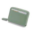 RFID Genuine Leather Card Wallet Men Women Purse With Coin Pocket Zipper Credit Card Holder Small Wallets Bags
