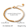 18k Gold-colored Stainless Steel Zircon Bracelet That Wont Fade