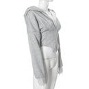 Zipper Hoodie Cardigan Y2K Ins Fashion Street Long Sleeve Corset Jacket Women Clothing