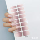 Manicure Full Stickers Solid Color 16 Small Stickers European And American Simple Nails