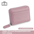 RFID Genuine Leather Card Wallet Men Women Purse With Coin Pocket Zipper Credit Card Holder Small Wallets Bags