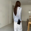 Spring Lace-Up Hollow-Out Knitted Sweater
