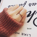 Titanium Steel Rose Gold Double Letter Rings
