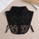 Fashion 2025 Front Tie White Fake Collar for Women Stand Detachable Collar Fake Girls Vintage Lace Ladies False Blouse Collar