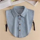 Fashion 2025 Front Tie White Fake Collar for Women Stand Detachable Collar Fake Girls Vintage Lace Ladies False Blouse Collar