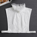 Fashion 2025 Front Tie White Fake Collar for Women Stand Detachable Collar Fake Girls Vintage Lace Ladies False Blouse Collar