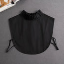 Fashion 2025 Front Tie White Fake Collar for Women Stand Detachable Collar Fake Girls Vintage Lace Ladies False Blouse Collar