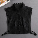 Fashion 2025 Front Tie White Fake Collar for Women Stand Detachable Collar Fake Girls Vintage Lace Ladies False Blouse Collar