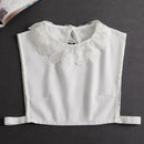 Fashion 2025 Front Tie White Fake Collar for Women Stand Detachable Collar Fake Girls Vintage Lace Ladies False Blouse Collar