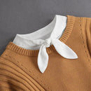 Fashion 2025 Front Tie White Fake Collar for Women Stand Detachable Collar Fake Girls Vintage Lace Ladies False Blouse Collar