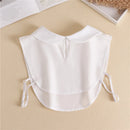 Fashion 2025 Front Tie White Fake Collar for Women Stand Detachable Collar Fake Girls Vintage Lace Ladies False Blouse Collar