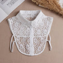 Fashion 2025 Front Tie White Fake Collar for Women Stand Detachable Collar Fake Girls Vintage Lace Ladies False Blouse Collar