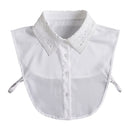 Fashion 2025 Front Tie White Fake Collar for Women Stand Detachable Collar Fake Girls Vintage Lace Ladies False Blouse Collar