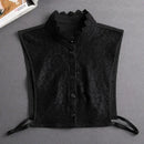 Fashion 2025 Front Tie White Fake Collar for Women Stand Detachable Collar Fake Girls Vintage Lace Ladies False Blouse Collar
