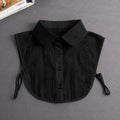 Fashion 2025 Front Tie White Fake Collar for Women Stand Detachable Collar Fake Girls Vintage Lace Ladies False Blouse Collar