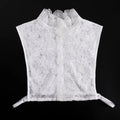 Fashion 2025 Front Tie White Fake Collar for Women Stand Detachable Collar Fake Girls Vintage Lace Ladies False Blouse Collar