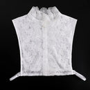 Fashion 2025 Front Tie White Fake Collar for Women Stand Detachable Collar Fake Girls Vintage Lace Ladies False Blouse Collar