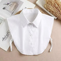 Fashion 2025 Front Tie White Fake Collar for Women Stand Detachable Collar Fake Girls Vintage Lace Ladies False Blouse Collar
