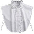 Fashion 2025 Front Tie White Fake Collar for Women Stand Detachable Collar Fake Girls Vintage Lace Ladies False Blouse Collar