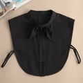 Fashion 2025 Front Tie White Fake Collar for Women Stand Detachable Collar Fake Girls Vintage Lace Ladies False Blouse Collar