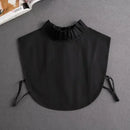 Fashion 2025 Front Tie White Fake Collar for Women Stand Detachable Collar Fake Girls Vintage Lace Ladies False Blouse Collar
