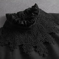 Fashion 2025 Front Tie White Fake Collar for Women Stand Detachable Collar Fake Girls Vintage Lace Ladies False Blouse Collar