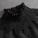 Fashion 2025 Front Tie White Fake Collar for Women Stand Detachable Collar Fake Girls Vintage Lace Ladies False Blouse Collar