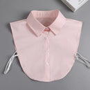 Fashion 2025 Front Tie White Fake Collar for Women Stand Detachable Collar Fake Girls Vintage Lace Ladies False Blouse Collar