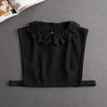 Fashion 2025 Front Tie White Fake Collar for Women Stand Detachable Collar Fake Girls Vintage Lace Ladies False Blouse Collar