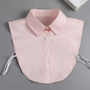 Fashion 2025 Front Tie White Fake Collar for Women Stand Detachable Collar Fake Girls Vintage Lace Ladies False Blouse Collar