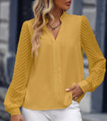 V-neck Long-sleeved Chiffon Shirt Lace Stitching Solid Color Tops Women Clothing