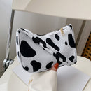 Women Handbag Butterfly Cow Leopard Printed Pattern Underarm Bags Small Shoulder Bag