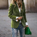 Velvet Lapel Casual Suit Business Fashion Slim Single-breasted Jacket Outwear Clothing For Women